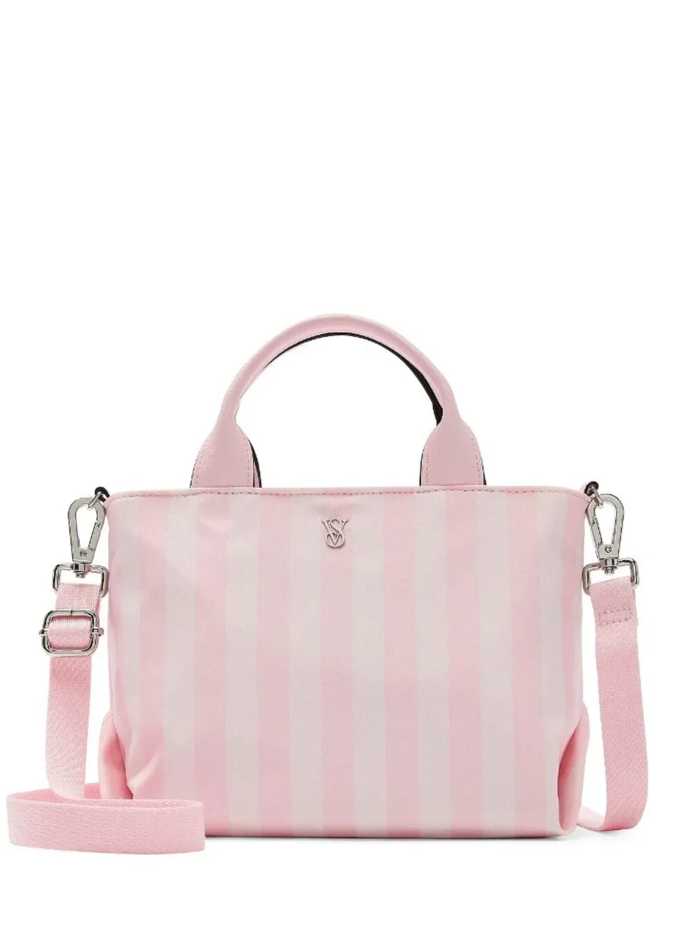 Victoria's Secret Mini Crossbody Tote Bag, Heritage Stripe - NWT